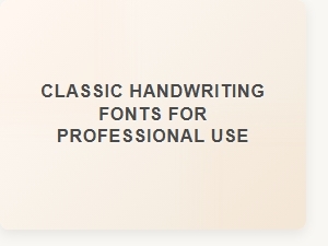 Classic Handwriting Fonts for Professional Use